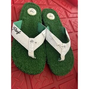 Reef Men's Mulligan Grass Turf Golf Flip Flops Sandals Tee Holder Size 10